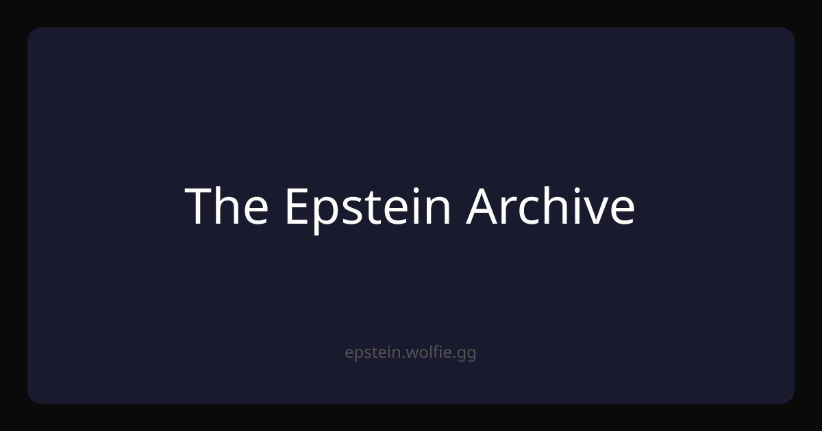 The Epstein Archive